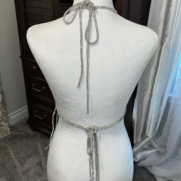 GIUSEPPE DI MORABITO Fringe Top in Silver - Picture 12 of 13